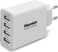 Hamlet Chargeur universel 4 USB 25W Blanc XPWCU425 pour appareils mobiles