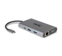 Hamlet station d'accueil HDKC-PD400V USB-C filaire USB 3.2 Gen 1 VGA HDMI Gris