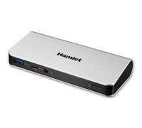 Hamlet HDOCKS500C station d'accueil Avec fil USB 3.2 Gen 1 (3.1 Gen 1) Type-A Noir et Argent
