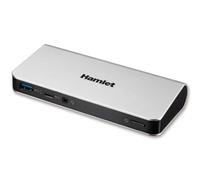 Hamlet HDOCKS500C station d'accueil pour ordinateur portable & réplicateur de port filaire USB 3.2 Gen 1 (3.1 Gen 1) Type-A Noir, argenté