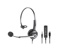 Hamlet HHEADM-CJM casque Avec fil Arceau Bureau/Centre d'appels USB Type-C Noir