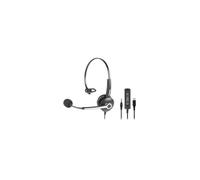 Hamlet HHEADM-CJM Casque professionnel monaural USB-C pour le bureau Noir