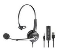 Hamlet HHEADM-UJM écouteur/casque Avec fil Arceau Bureau/Centre d'appels USB Type-A Noir Noir G