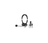 Hamlet HHEADM-UJS Casque micro USB pour le bureau Circumaural Noir Filaire