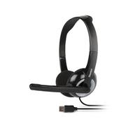 Hamlet HHEADMUS casque Avec fil Arceau Bureau/Centre d'appels Noir