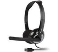 Hamlet HHEADMUS écouteur/casque Avec fil Arceau Bureau/Centre d'appels Noir