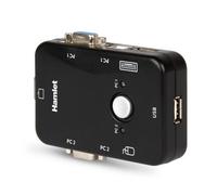 Hamlet HNKVM3U Commutateur clavier/vidéo/souris (KVM) Noir