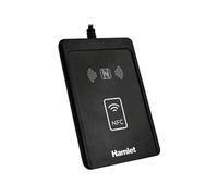 Hamlet Lettore di Card Universale USB 2.0 NFC Contactless Nero per Controllo Accessi
