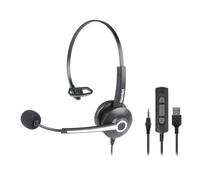 Hamlet Renova Cuffie Business HHEADM-UJX USB-A USB-C Jack Audio con Microfono