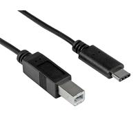 Hamlet XCTC-U2B100 câble USB USB 2.0 1 m USB B USB C Noir