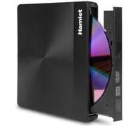 Hamlet XDVDSLIM3AC Lecteur DVD externe noir USB-C/3.0 Compatible Windows/Mac/Linux
