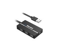 Hamlet Concentrateur USB 2.0 XHUB-04U2 Slim 4 ports Autoalimenté Type-A 480 Mbit/s Noir