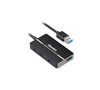 Hamlet Concentrateur USB 3.0 Slim XHUB-04U3 4 ports 5 Gb/s Type-A Noir