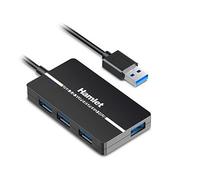 Hamlet XHUB-04U3P hub & concentrateur USB 3.2 Gen 1 (3.1 Gen 1) Type-A 5000 Mbit/s Noir