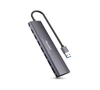 XHUB-07A3 hub & concentrateur USB 3.2 Gen 1 (3.1 Gen 1) Type-A 5000 Mbit/s Noir