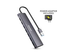 XHUB-07A3P hub & concentrateur USB 3.2 Gen 1 (3.1 Gen 1) Type-A 5000 Mbit/s Noir