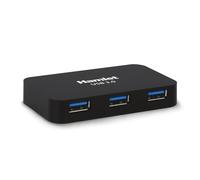 Hamlet XHUB430BKPW Hub USB 3.0 4 porte 5GBbs con cavo USB 3.0 e aliment (Hamlet)