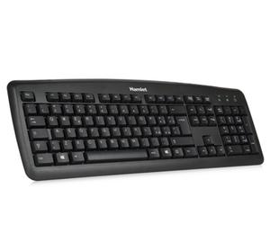 Hamlet XKKITA2-D1W-BK clavier Bureau USB QWERTZ Allemand Noir