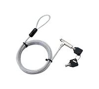 Hamlet XNBLOCK200KN câble antivol Argent 2 m - Câbles antivol (Argent, Clé ronde, Ordinateur portable, Plastique, Acier, 2 touche(s), 2 m)