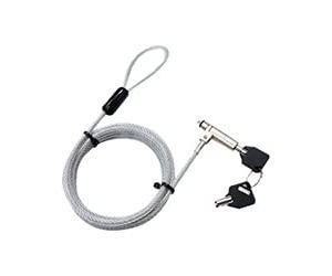 Hamlet XNBLOCK200KN câble antivol Argent 2 m - Câbles antivol (Argent, Clé ronde, Ordinateur portable, Plastique, Acier, 2 touche(s), 2 m)