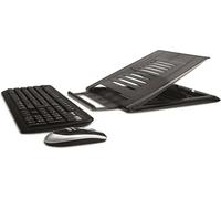 Hamlet XTMS100KMW Support pour ordinateur portable avec clavier et souris sans fil Noir