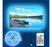 HAMLITE Lumières LED pour TV de 220, 85, 86, 90, 95 pouces, 7,3 m, rétroéclairage LED pour TV Home Cinéma, éclairage ambiant, décoration de jeu, décoration de chambre, lumières TV faciles à plier,