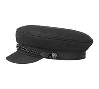 HAMMABURG Black Casquette de Capitaine navigateur de l´Elbe Casquette de Matelot (59 cm - Noir)