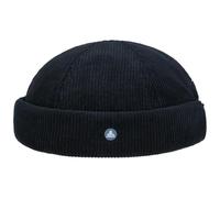 HAMMABURG Bonnet Docker Uni Corduroy Homme - Made in The EU Casquette Style Skull Bonnets Docker, avec Doublure Hiver Automne-Hiver - M (56-57 cm) Bleu Fonce