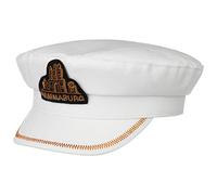 HAMMABURG Casquette Capitaine de Marin Unicolore Logo Brode Unisexe Toutes Saisons
