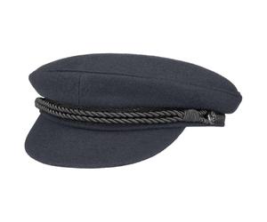 HAMMABURG Casquette de Capitaine Elbe Femme/Homme - Bonnet Marin avec Visiere, Doublure, Doublure Printemps-ete Printemps Ete Automne Hiver - 58 cm Bleu