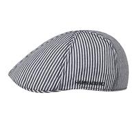 HAMMABURG Casquette Stripes Cotton Femme/Homme - en Coton Gavroche avec visière Automne Été Printemps Hiver Printemps-été - XL (60-61 cm) Bleu foncé