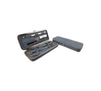 HAMMANN Set de manucure en cuir (bleu clair, 5 pièces)