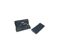 HAMMANN Set de manucure en cuir (Bleu foncé / 5 pièces)