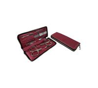 HAMMANN Set de manucure en cuir (Rose, 5 pièces)