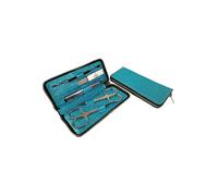 HAMMANN Set de manucure en cuir (Turquoise, 5 pièces)