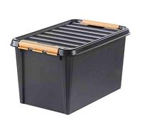 アステージ Hammarplast 3196010 Robust 45 Clipbox Smart Store Boîte de Rangement à Couvercle clipé 59 x 39 x 5 cm 45 l Noir