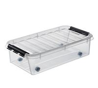 Hammarplast 3541570 clipbox Smart Store Classic 35/35 l, avec roulettes, Transparent
