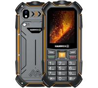 HAMMER Boost 2 LTE IP68 2,4 - Téléphone robuste pour professionnels et amateurs - Noir et orange