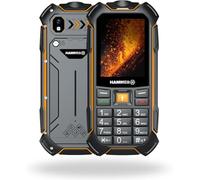 Hammer Boost 2 LTE téléphone Robuste 4G IP68, téléphone de Chantier à Touches, écran 2,4", Dual SIM, Batterie 3500 mAh Longue autonomie, Noir-Orange