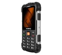 Hammer H Forge Téléphone Portable d'Extérieur sans Contrat, Batterie 2300 mAh, 32 Go, Écran TFT 2,4", Grosses Touches, Lampe de Poche, Appareil Photo 2 MP, Radio FM, USB-C, Double SIM, IP68, Noir