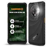 Hammer Smartphone Iron 6 5G – 8 Go/256 Go – Android 15 – IP69 – Batterie 6050mAh – Noir