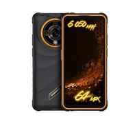 Hammer H Iron 6 5G, Téléphone Portable Robuste IP69, 8/256GB, Android 15, Dual SIM, NFC, écran 120Hz, Appareil Photo 64MP, Batterie 6050mAh, MIL-STD-810H, Noir/Orange