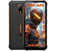Téléphone Robuste Etanche Batterie 6500 mAh Android 14 Etanche IRON Va Noir / Orange