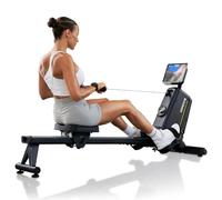 HAMMER Rameur Pro Force SmartTurn, réglage de la résistance sur la poignée | 20 programmes d'entraînement, support de tablette rotatif à 360°, application de fitness compatible avec Kinomap & Garmin