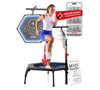 Hammer Trampoline de Fitness Cross Jump, Surface de Saut de 98 cm, Technologie brevetée, poignée réglable en Hauteur sur Plusieurs Niveaux, Puissant jusqu'à 130 kg de Poids utilisateur