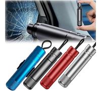 Hammerdex - Hammerdex Glass Breaker, Hammerdex Safety Hammer, Hammerdex Car Safety Tool, Hammerdex Window Breaker with Seatbelt Cutter for Cars, with Test Glass and Base (4PCS)