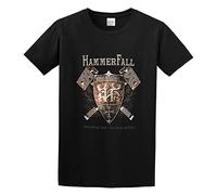 Hammerfall Steel Meets Steel Ten Years of Glory Unisex 100% Cotton Short-Sleeve T-Shirts Black XXXL