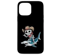 Hammerhead Shark Cowboy Squelette Halloween Coque pour iPhone 13 Pro Max