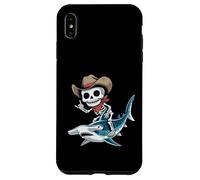 Hammerhead Shark Cowboy Squelette Halloween Coque pour iPhone XS Max