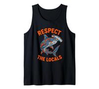 Hammerhead Shark Respect The Local Retro Surfs Up Débardeur